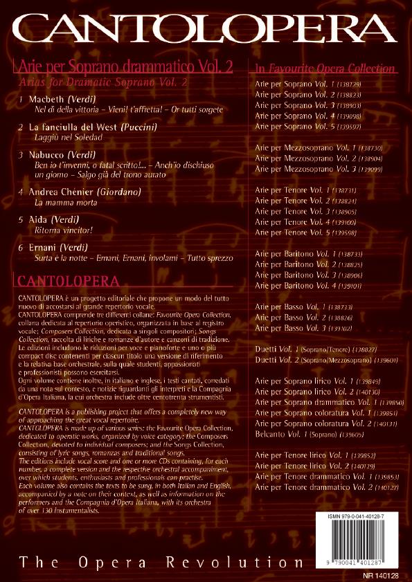 Cantolopera: Arie Per Soprano Drammatico Vol. 2 - pro zpěv a klavír